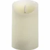 LED-Kerze »3D Rustic FLAME«, Ø 9 cm, creme, Timer