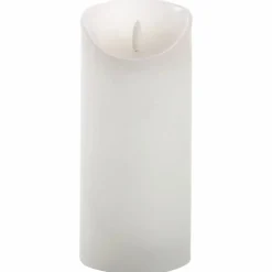 LED-Kerze »3D Rustic FLAME«, Ø 9 cm, weiß, Timer
