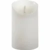 LED-Kerze »3D Rustic FLAME«, Ø 9 cm, weiß, Timer