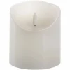 LED-Kerze »3D Rustic FLAME«, Ø 9 cm, weiß, Timer