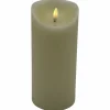 LED-Kerze »Rustic«, Ø 9 cm, creme, Timer