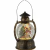 LED-Kugellaterne, kugelförmig, Höhe: 20 cm, batterie, goldfarben/grün/rot