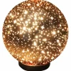 LED-Kugelleuchte, 9,6 W, 3000 K, 850 lm, kupferfarben, ⌀ 25 cm, Glitzereffekt