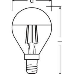 LED-Lampe »LED Retrofit CLASSIC P Mirror«, 4 W, 240 V