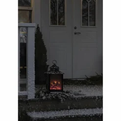 LED Laterne, Kunststoff, BxHxL: 24,5 x 42 x 24,5 cm, inkl. Leuchtmittel
