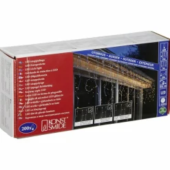 LED-Lichtervorhang, 15 m mit 200 LED, bernsteinfarben
