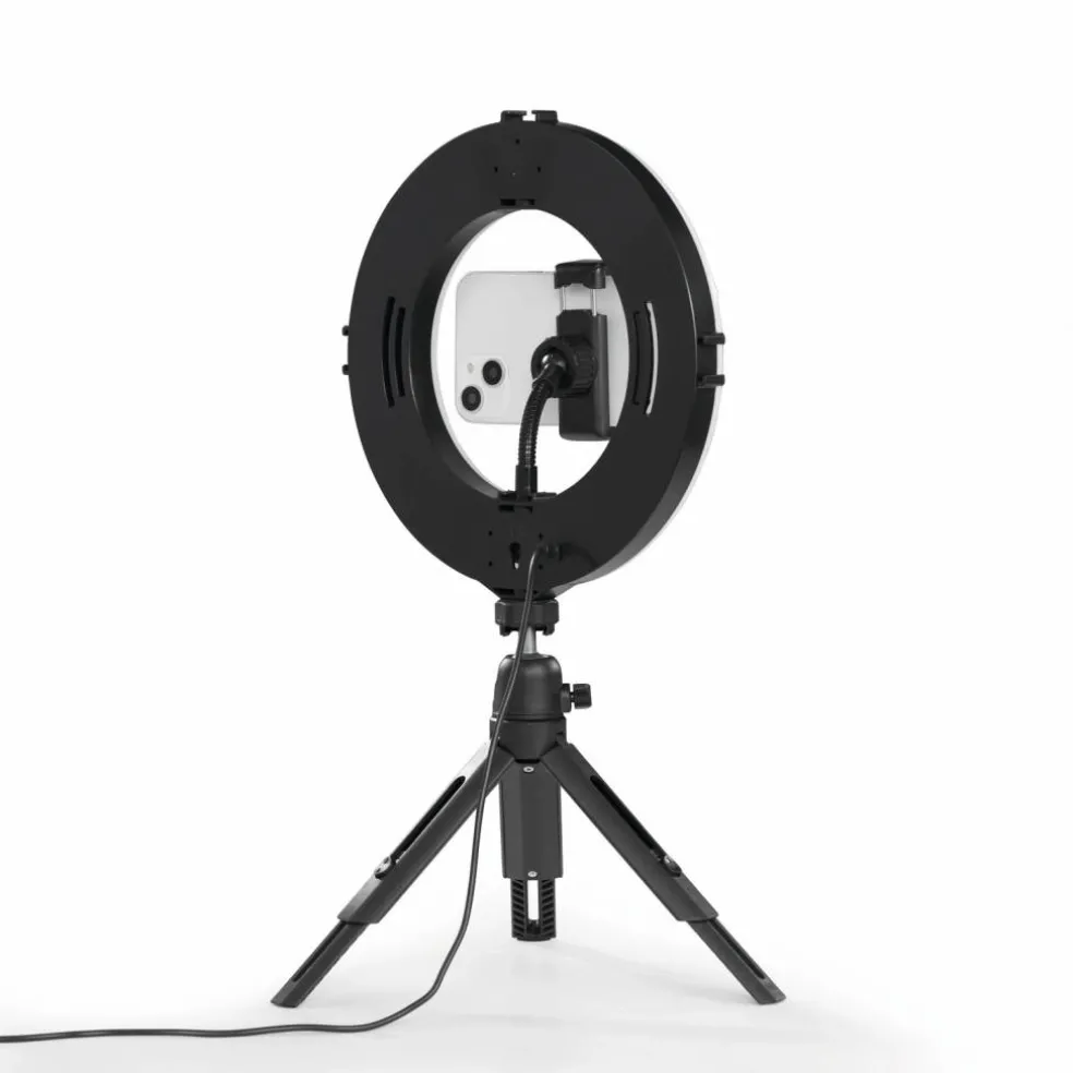 LED-Ringlicht »Smart«, Ø: 21 cm, schwarz, Kunststoff