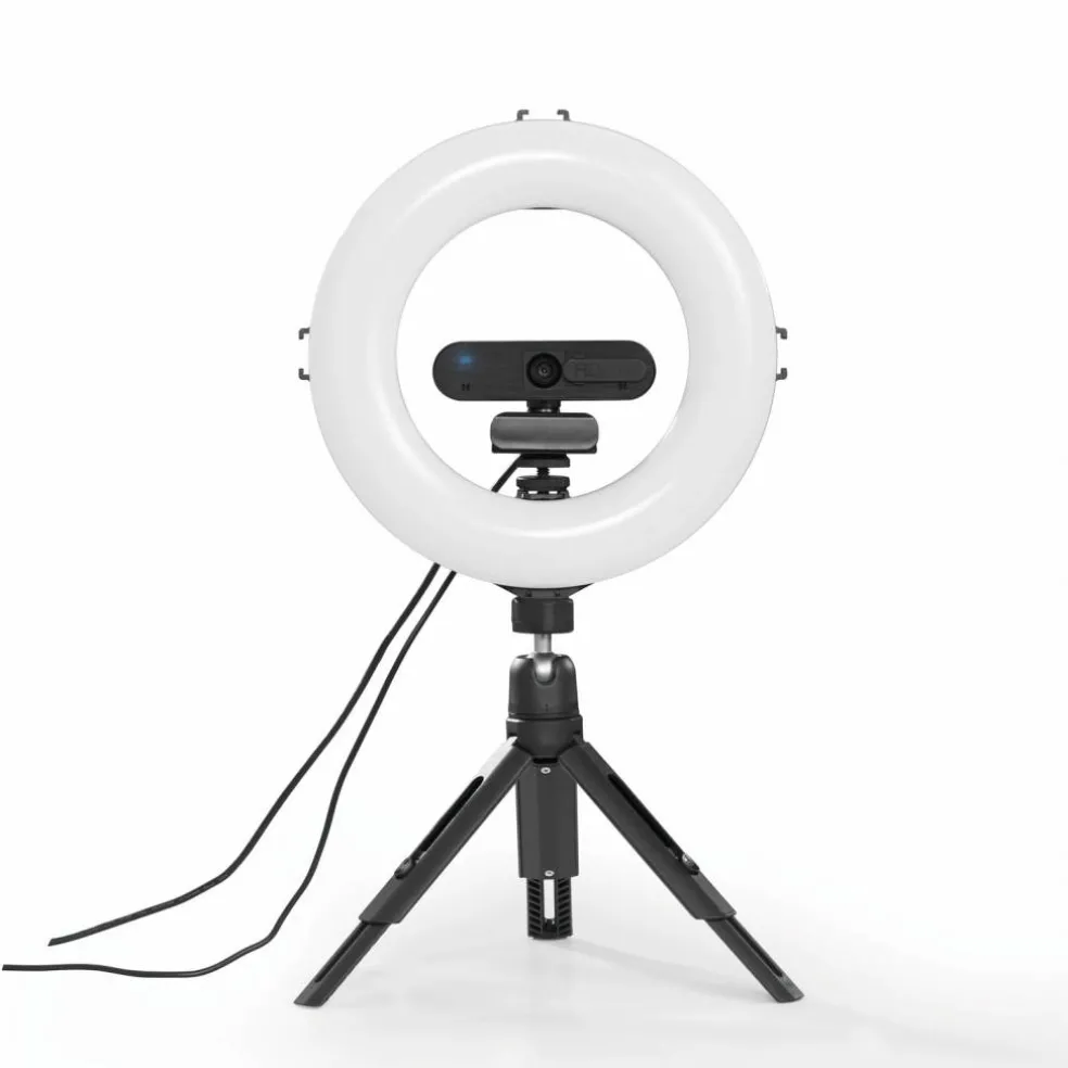 LED-Ringlicht »Smart«, Ø: 21 cm, schwarz, Kunststoff