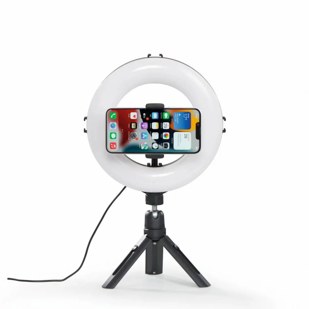 LED-Ringlicht »Smart«, Ø: 21 cm, schwarz, Kunststoff