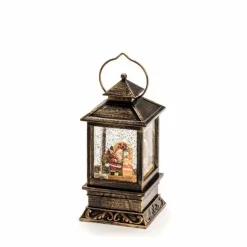 LED-Schneelaterne, Kunststoff, BxHxL: 10,5 x 22 x 10,5 cm, inkl. Leuchtmittel