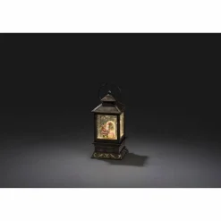 LED-Schneelaterne, Kunststoff, BxHxL: 10,5 x 22 x 10,5 cm, inkl. Leuchtmittel