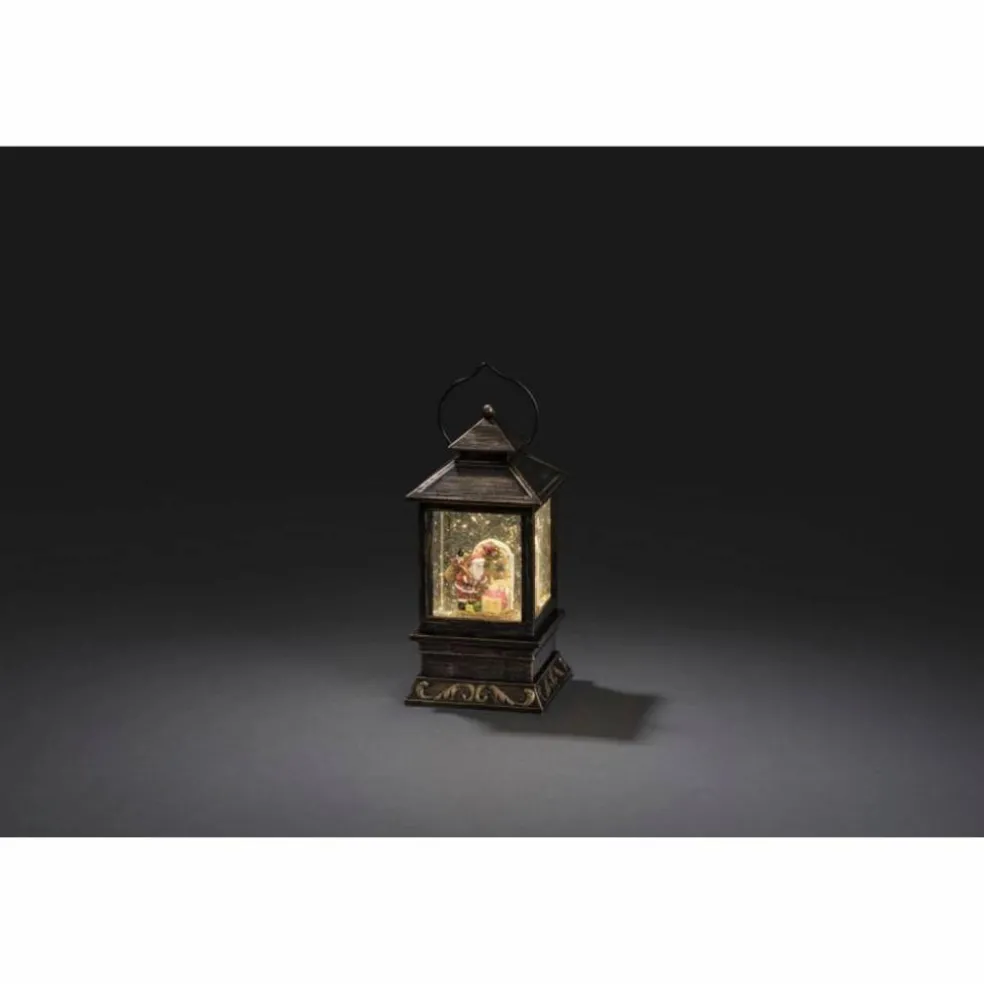 LED-Schneelaterne, Kunststoff, BxHxL: 10,5 x 22 x 10,5 cm, inkl. Leuchtmittel
