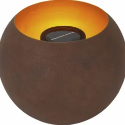 LED-Solarkugelleuchte »TIMEA«, Ø: 25 cm, mit Erdspieß, rostfarben