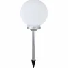 LED-Solarleuchte, kugelförmig, grau/weiß