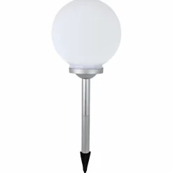 LED-Solarleuchte, kugelförmig, grau/weiß
