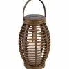 LED-Solarleuchte »Manila«, H: ca. 25 cm, oval, taupe, Flackerlicht