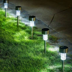 LED-Solarleuchte »Picco«, ØxH: 4,7 x 36 cm, Edelstahl/Kunststoff, silberfarben