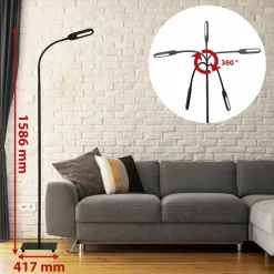LED-Stehleuchte »OFFICE STEP«, weiß, Höhe: 128 cm, inkl. Leuchtmittel
