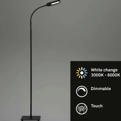 LED-Stehleuchte »OFFICE STEP«, weiß, Höhe: 128 cm, inkl. Leuchtmittel