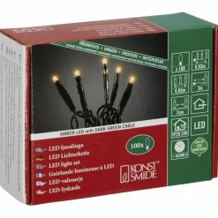 Lichterkette, 9,93 m mit 100 LED, bernsteinfarben