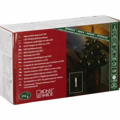 Lichterkette, 7,1 m mit 15 LED, warmweiß