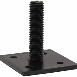 Montageplatte, Stahl, schwarz