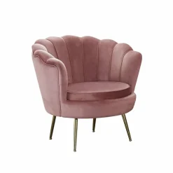 Muschelsessel, Höhe: 78 cm, rose/goldfarben