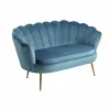 Muschelsofa, Höhe: 78 cm, blau/goldfarben