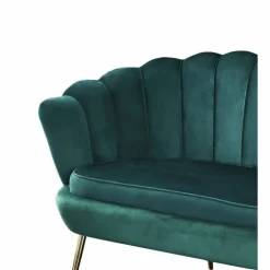 Muschelsofa, Höhe: 78 cm, grün/goldfarben