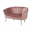 Muschelsofa, Höhe: 78 cm, rose/goldfarben