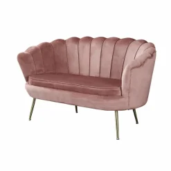 Muschelsofa, Höhe: 78 cm, rose/goldfarben