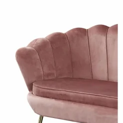 Muschelsofa, Höhe: 78 cm, rose/goldfarben