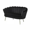Muschelsofa, Höhe: 78 cm, schwarz/goldfarben