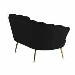 Muschelsofa, Höhe: 78 cm, schwarz/goldfarben