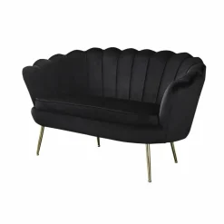 Muschelsofa, Höhe: 78 cm, schwarz/goldfarben
