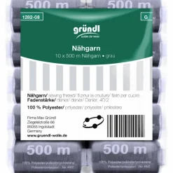 Nähgarn, grau, Polyester
