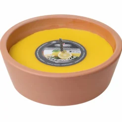 Outdoor-Kerze, Ø: 18,5 cm, gelb, Duft: Zitronella