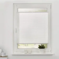 Plissee, ‎Klemmfix, verspannt, 90x210 cm, weiß