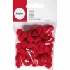 Pompons, Textl, rot