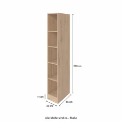Regal »Bologna«, BxHxT: 30 x 200 x 60 cm, Holzwerkstoff