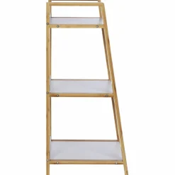 Regal, BxHxL: 43 x 76 x 36 cm, bambus/mitteldichte Faserplatte(MDF), braun/weiß