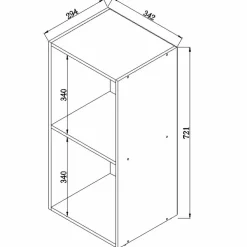 Regal »Mendas«, BxHxL: 30 x 72 x 34 cm, Holzwerkstoff
