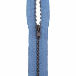 Reißverschluß, jeansfarben, Polyester/Messing
