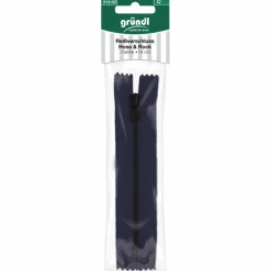 Reißverschluß, marine, Polyester/Messing