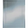 Rillenschliffspiegel »Karo«, eckig, BxH: 55 x 70 cm, silberfarben