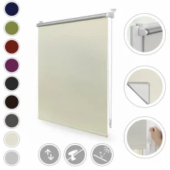 Rollo, ‎Thermo, ‎‎Klemmfix, 90x200 cm‎‎, creme