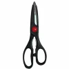 Schere, edelstahl/acrylnitril_butadien_styrol_abs, silberfarben/rot/schwarz