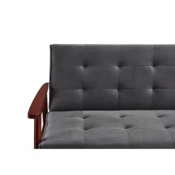 Schlafsofa, Breite: 190 cm, dunkelgrau/kirschbaum