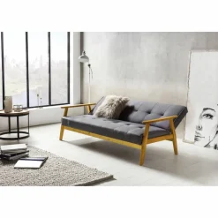 Schlafsofa, Breite: 190 cm, dunkelgrau
