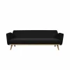 Schlafsofa, Breite: 212 cm, schwarz